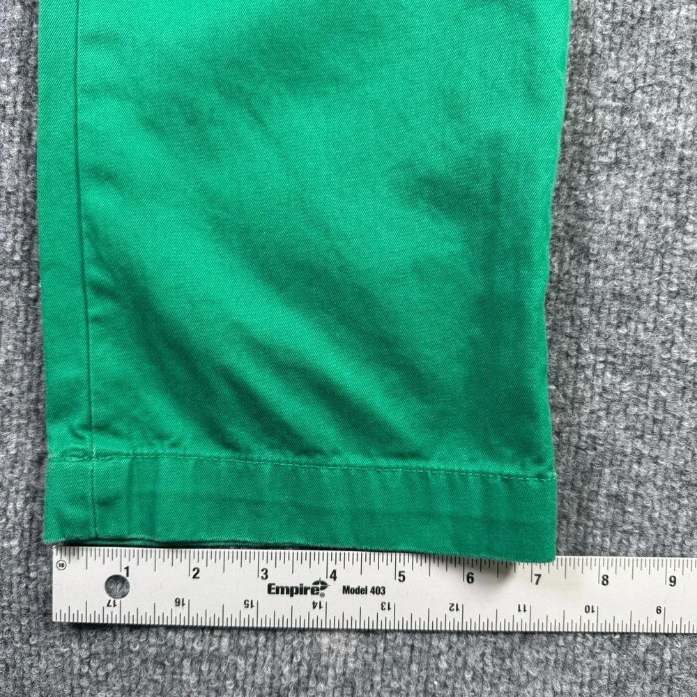 Lacoste Chino Pants Mens 32 Green Regular Fit Cotton Twill Straight Leg Trousers